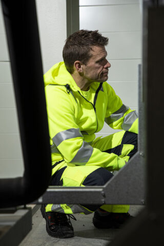 6132 Hoodjacka Gul/Svart M    M