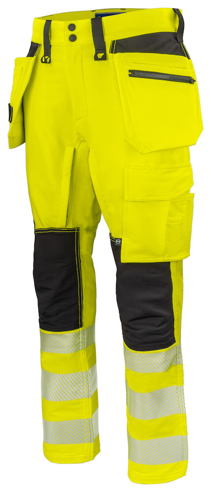 646527-11_Yellow_Black 6527 Midjebyxa Stretch Gul/SvaD104