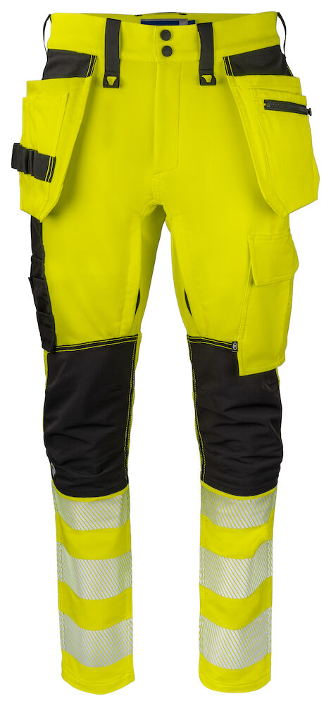 646527-11_Yellow_Black_Front 6527 Midjebyxa Stretch Gul/SvaD104