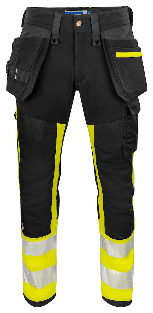 646540-11_Yellow_Black_Front 6540 Midjebyxa Gul/Svart C46 C46