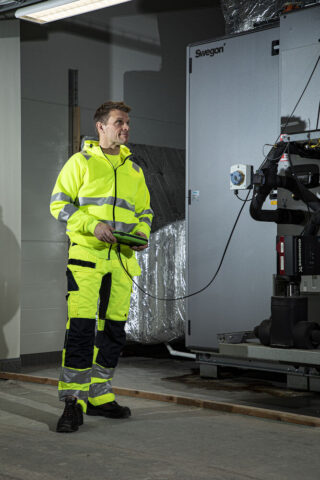 6132 Hoodjacka Gul/Svart M    M