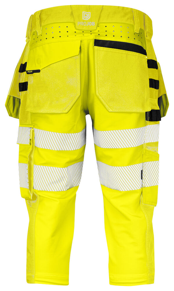646577-11_yellow_black_Back 6577 3/4 Byxa Stretch Gul/SvarC46