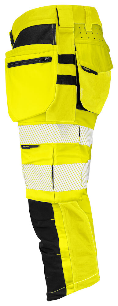 646577-11_yellow_black_Left 6577 3/4 Byxa Stretch Gul/SvarC46