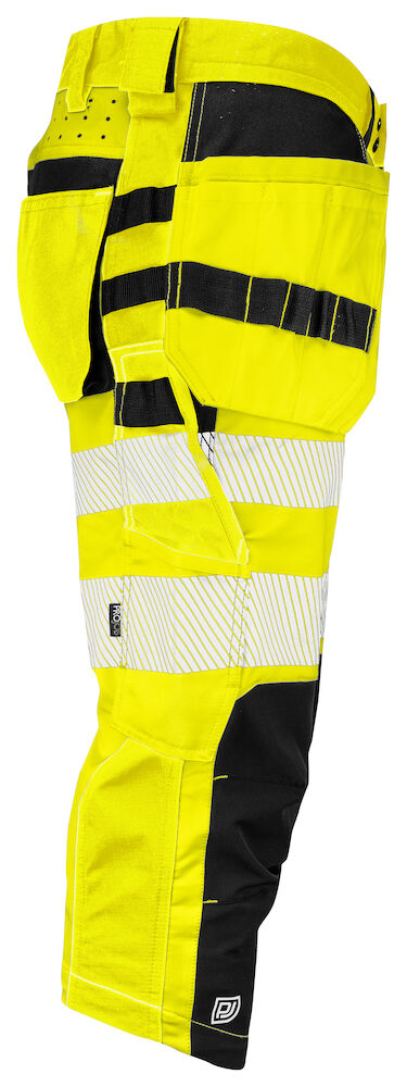 646577-11_yellow_black_Right 6577 3/4 Byxa Stretch Gul/SvarC46