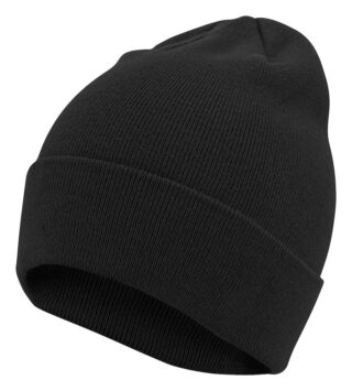 9085 Mössa Ribbstickad Svart OOne Size