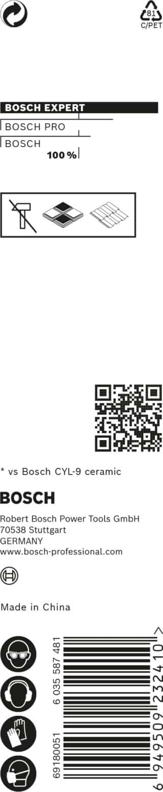 EXPERT HEX-9 HardCeramic borr, 5 x 90 mm