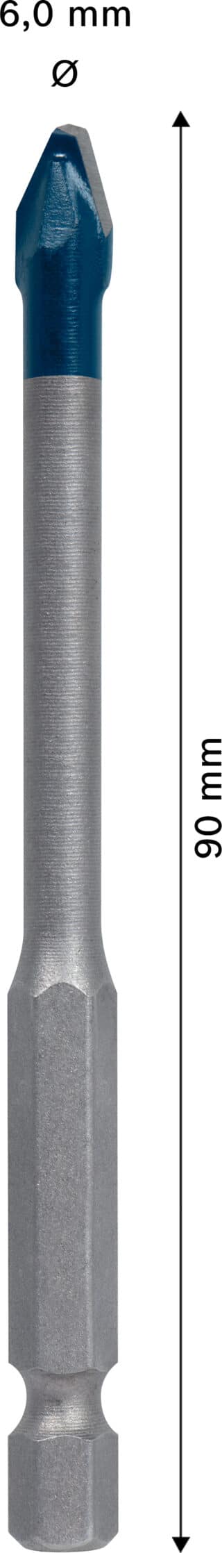 EXPERT HEX-9 HardCeramic borr, 6 x 90 mm
