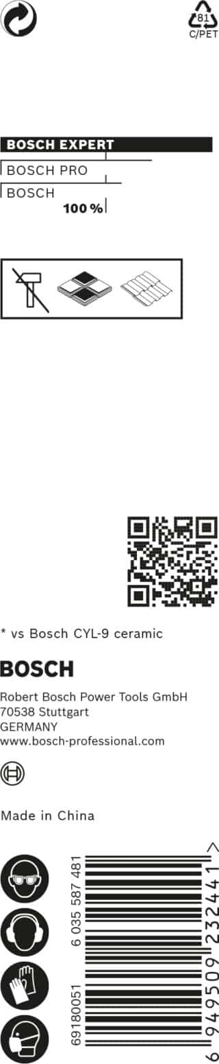 EXPERT HEX-9 HardCeramic borr, 8 x 90 mm