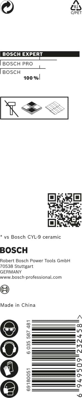 EXPERT HEX-9 HardCeramic borr, 10 x 90 mm