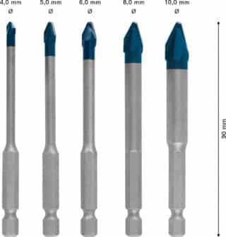 EXPERT HEX-9 HardCeramic borrsats, 4/5/6/8/10 mm, 5 st.