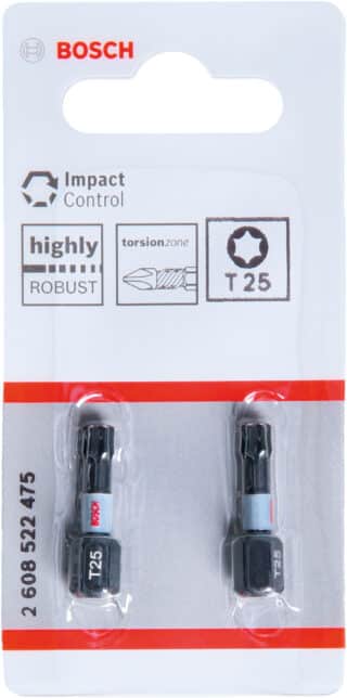 Insatsbits Impact Control T25, 2 st
