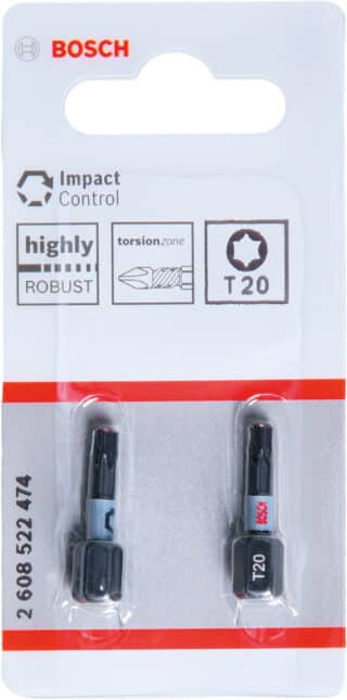 Insatsbits Impact Control T20, 2 st