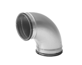 Böj för ventilationskanal 90 grader dim 100 mm