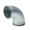 Böj för ventilationskanal 90 grader dim 125 mm