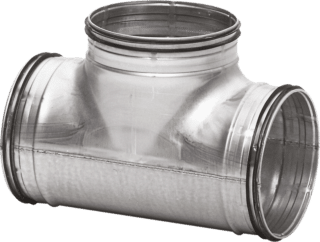 T-rör för ventilationskanal 125/125 mm