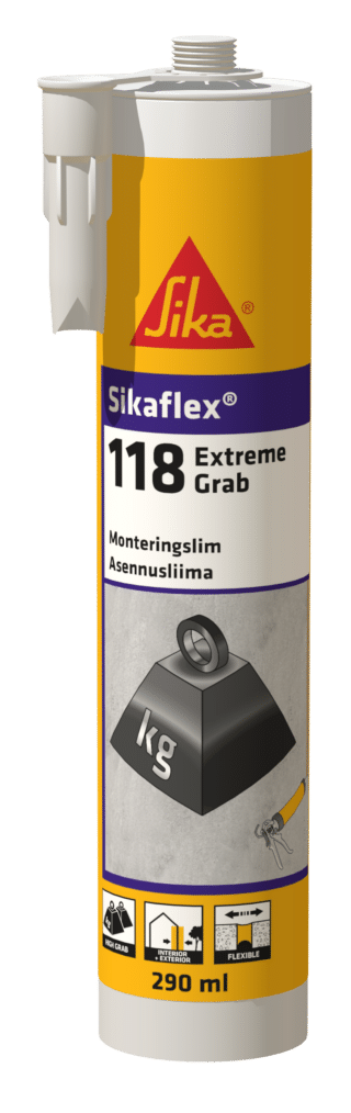 MONTERINGSLIM SIKAFLEX-118    EXTR.GRAB WHITE 290 ML