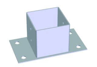 STOLPSKO GALVAD 96X96X70MM