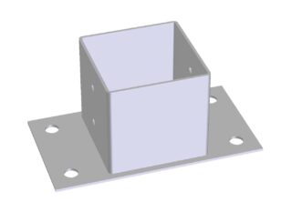 STOLPSKO GALVAD 71X71X150MM