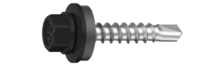 FARMARSKRUV FÖR ÖVERLAPP SVART RAL9011 4,8X20MM
