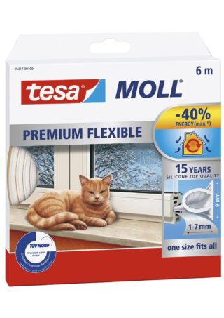 TÄTNINGSLIST 5450 TESA VIT SJÄLVHÄFTAND SILIKON 8,5MM 18M