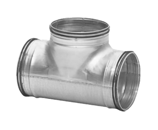 T-rör för ventilationskanal 125/100 mm
