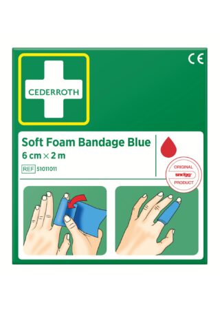 BANDAGE SOFT FOAM BLUE 6CM 2M