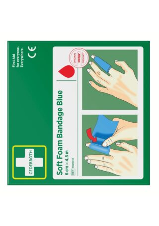 BANDAGE SOFT FOAM BLUE 6CMX4,5M