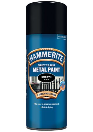 METALLFÄRG SMOOTH FINISH SPRAYBLACK HAMMERITE 0,4L
