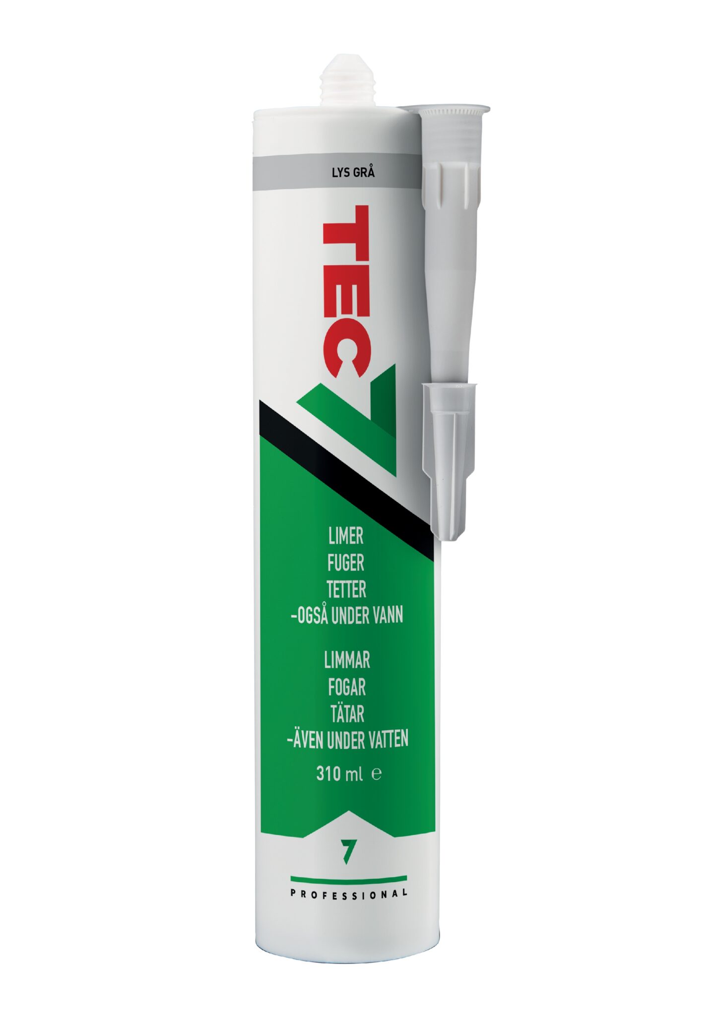 995555 FOGMASSA TEC7 LJUSGRÅ MS-POLYMER 310ML