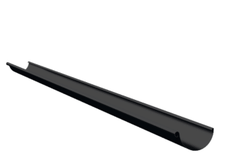 HÄNGRÄNNA R HALVRUND SVART 015 125X6000MM