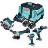 KOMBOKIT DLX4156TX1 MAKITA 18V4 MASKINER 2X5AH LADDARE