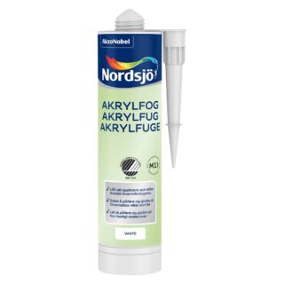 FOGMASSA NORDSJÖ AKRYLFOG VIT INOMHUS 0,3L