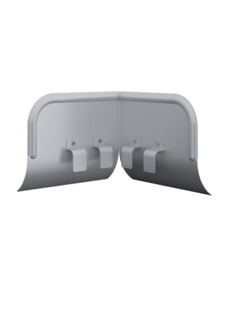 ÖVERSPOLNINGSSKYDD OSK VINKLAT SILVERMETALLIC 045 90GR