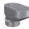 RENSTRATT RT TILL STUPRÖR PLAST SILVERMET 045 =100MM
