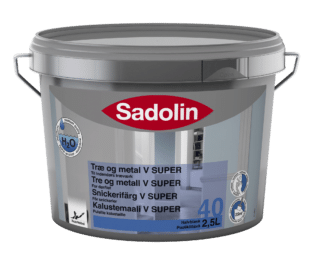 SNICKERIFÄRG SADOLIN V SUPER 40 BW INOMHUS 2,5L