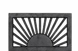 Varmluftsgaller Svart 205x120mm Rektangulärt Minette