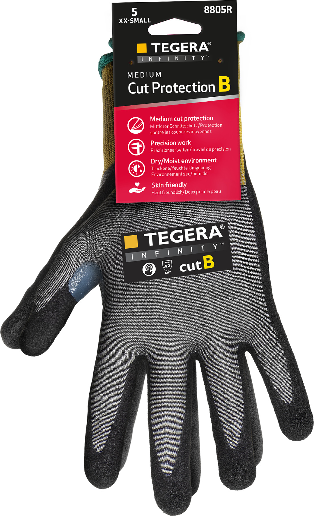 pi_8805r-2 TEGERA Infinity 8805R Skärskyddshandske storlek 7