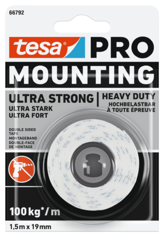 MONTERINGSTEJP 66792 TESA PRO ULTRA STRONG 19MM 1,5M