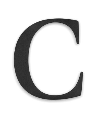 BOKSTAV CENTURY C SVART 101MM