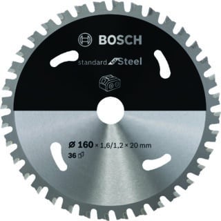 Standard for Steel cirkelsågklinga för sladdlösa sågar 160×1,6/1,2×20 T36