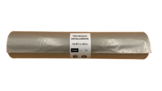 SOPSÄCK STANDARD KNYTHANDTAG  TRANSPARENT 125L