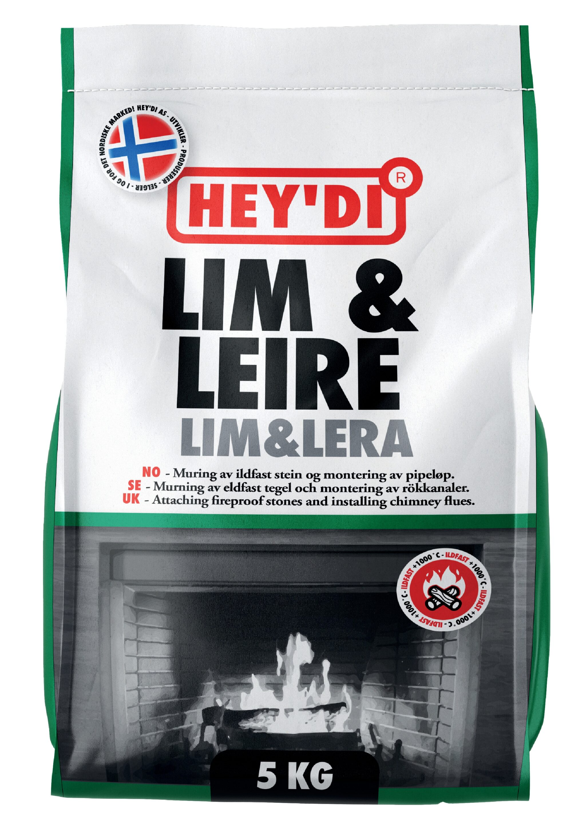 BRUK ELDFAST LIM&LERA GRÅ 5KG