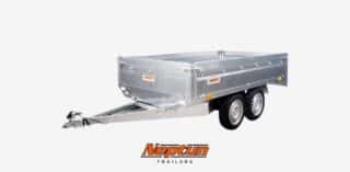 Släpvagn AURORA 750kg 1450x2630mm OBROMSAD