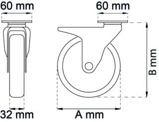 LÄNKHJUL 4312 BROMS D125MM