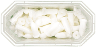Plastplugg Clips Vit 100st