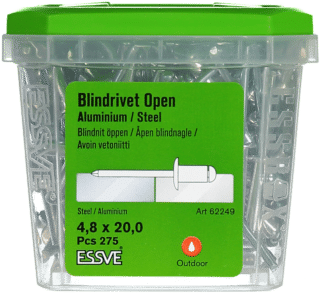 BLINDNIT AL/ST ÖPPET KULLRIGT H GR.OMR 12-15,5 4,8X20 275ST
