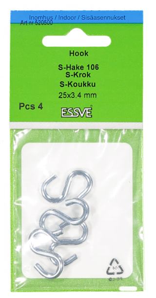 S-HAKE 106 FZB 25X3,4MM 4ST   M