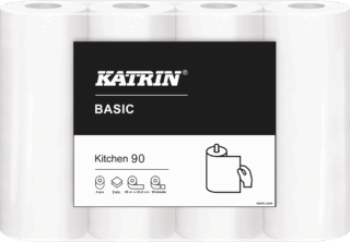 Kökspapper BASIC 90 Katrin Naturell Vit 2-Lagers