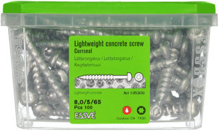 Lättbetongskruv, kullrigt huvud, Corrseal