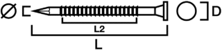 ANKARSPIK ELFÖRZINKAD KAMGÄNG FLATFÖRS HUVUD 4X40MM 1500ST